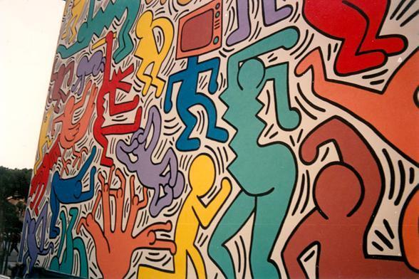 Pisa - Murales Keith Haring  14 Giugno 1989